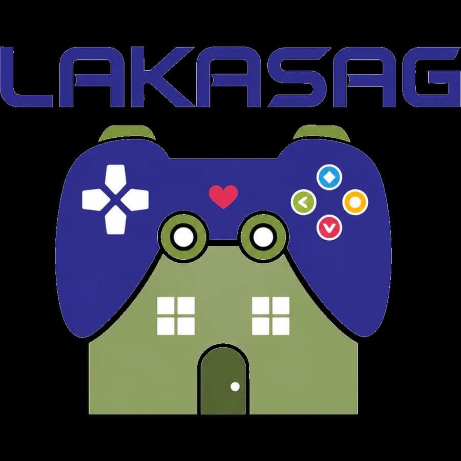 Identidad gráfica de LAKASAG: una casa con controles de videojuego